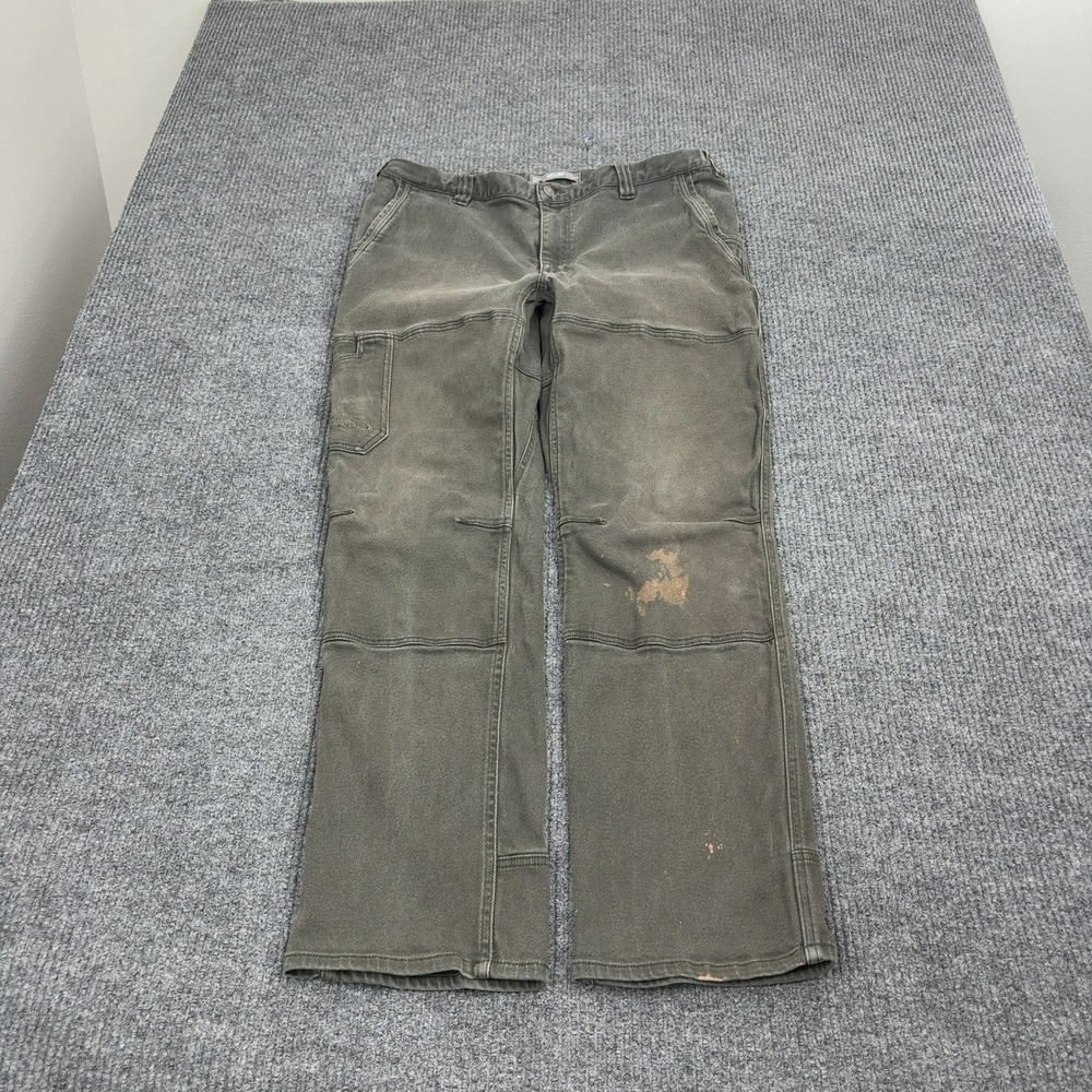 Arborwear Cedar Flex Pants Mens 38x32 Brown Cotton Spandex Double Knee Workwear